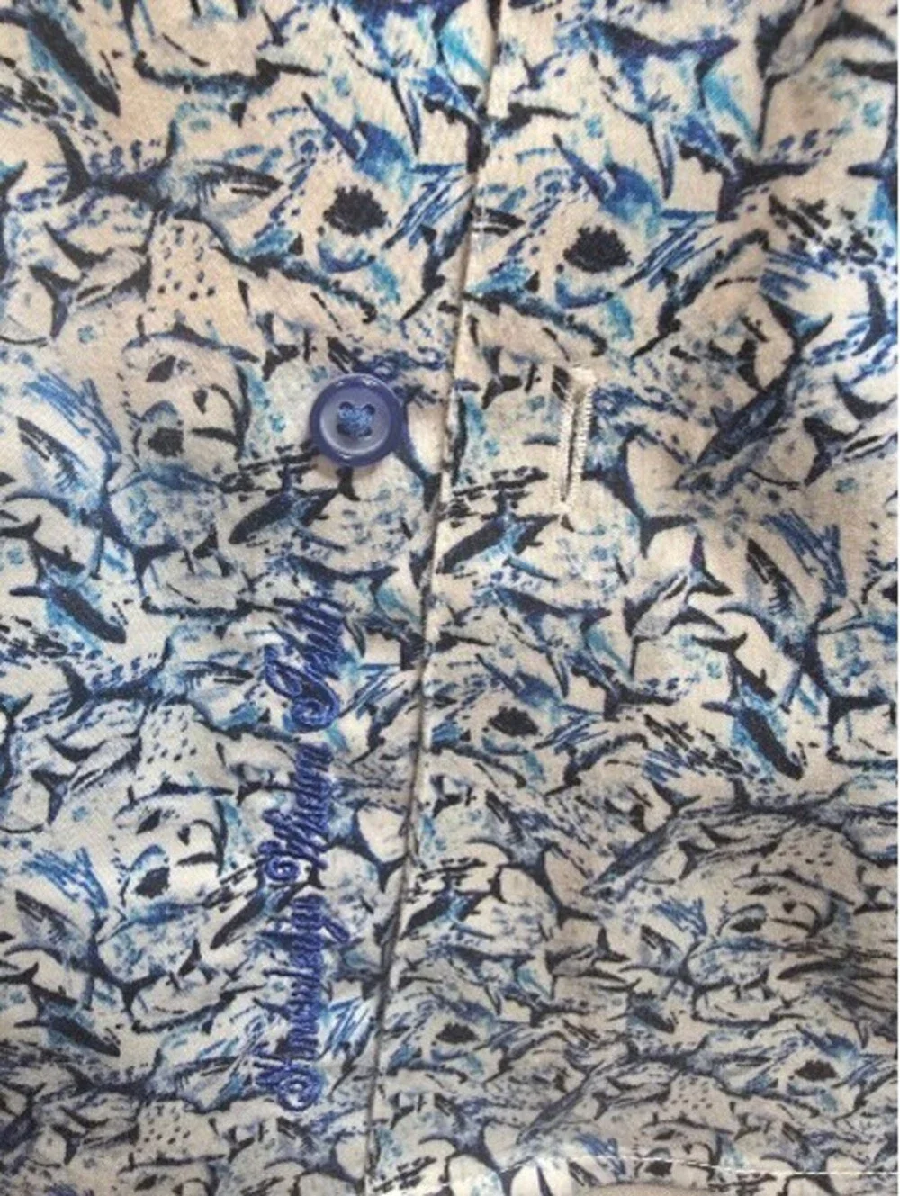 Robert Graham Men's 2XL Long Sleeve Button-Up Shirt Blue Floral Pattern